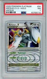 2009 POKEMON PLATINUM ARCEUS LV X #94 ULTRA RARE HOLO PSA 7 NM #40769716 - Picture 1 of 2