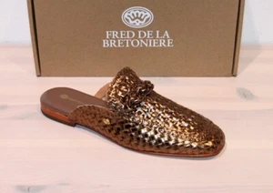 FRED DE LA BRETONIERE Leder Slipper Loafer geflochten Made in Spain Neu! Gr. 42 - Bild 1 von 10