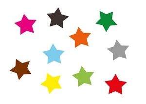 10x Bügelbild Bügelbilder Aufnäher Patch Miniblings 25mm GLATT Stern Farben - Bild 1 von 19