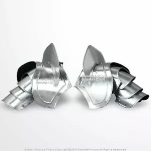 Medieval 20G Steel Body Armour Pauldron Shoulder Neck Armor with Blade YT02 - Picture 1 of 4