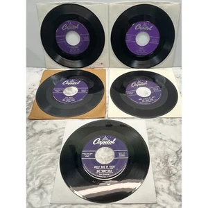 Nat King Cole 45 Record Lot of 5 Lounge Crooner Pretend Smile Midnight Flyer - Imagen 1 de 6