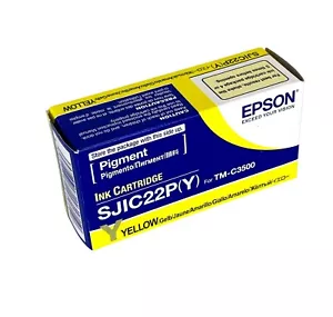 Genuine Epson Ink Cartridge SJIC22P(Y) (Yellow) for TM-C3500 New - Picture 1 of 8