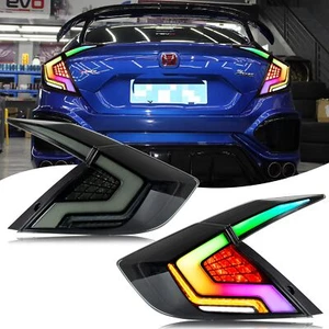 Luces traseras LED RGB para Honda Civic Sedán 2016-2021 Luces traseras secuenciales ahumadas - Imagen 1 de 5