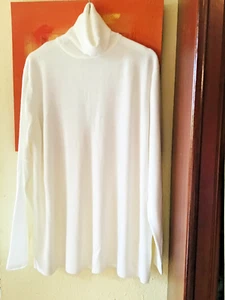 WEISSER LEICHTER ROLLKRAGEN PULLOVER GR XXL v CASHMERE FEELING - Bild 1 von 6