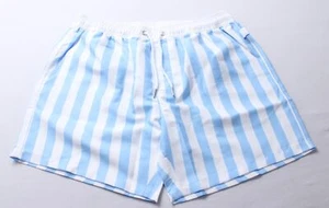 Vacay Swimwear Men's Slim Fit Mykonos Swim Shorts WR4 Blue/White Medium NWT - Picture 1 of 3