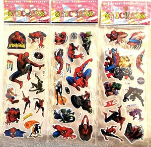 Spiderman Stickers Vinyl Loot Bag Birthday Party sticker 10 sheets - Picture 1 of 4