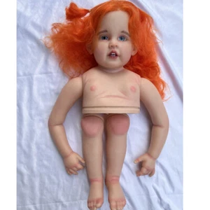Kit bambola reborn dipinta 30" bambina parte fai da te con panno corpo capelli radicati - Foto 1 di 6