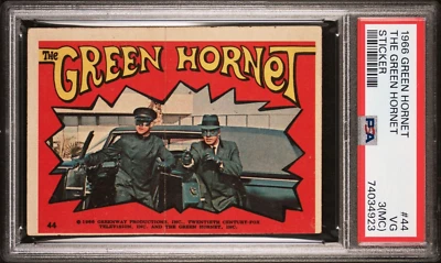 PSA 3 (MC) Graded Very Good Bruce Lee KATO 1966 Green Hornet Vintage Sticker #44 - Image 1 of 3