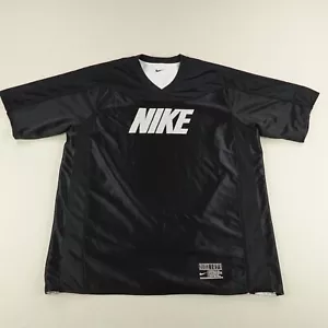Vintage Nike Shirt Mens XL Black White 1972 Reversible V Neck Jersey Shield Y2K - Picture 1 of 14