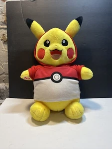 Pikachu Pokemon Build a Bear Plush Stuffed Animal with Red Hoodie - Picture 1 of 7