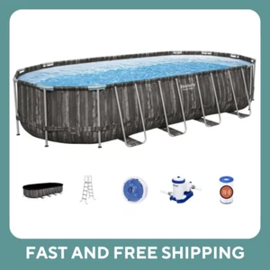 Bestway Above Ground Swimming Pool Set w/Ladder Portable Outdoor 7.3mx3.6mx1.3m - Picture 1 of 5