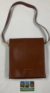 Borsa a tracolla FRANCESCO ROGANI Roma in pelle marrone con patta e tracolla messenger - Foto 1 di 11
