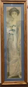 Antique Penrhyn Stanlaws Art Yard Long Oak Frame Matted - Picture 1 of 22
