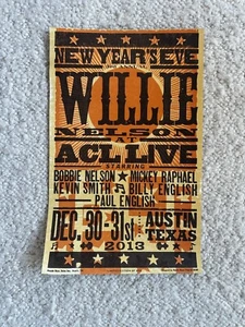 Hatch Show Print Willie Nelson ACL Live Austin Texas New Year's Poster - Picture 1 of 1