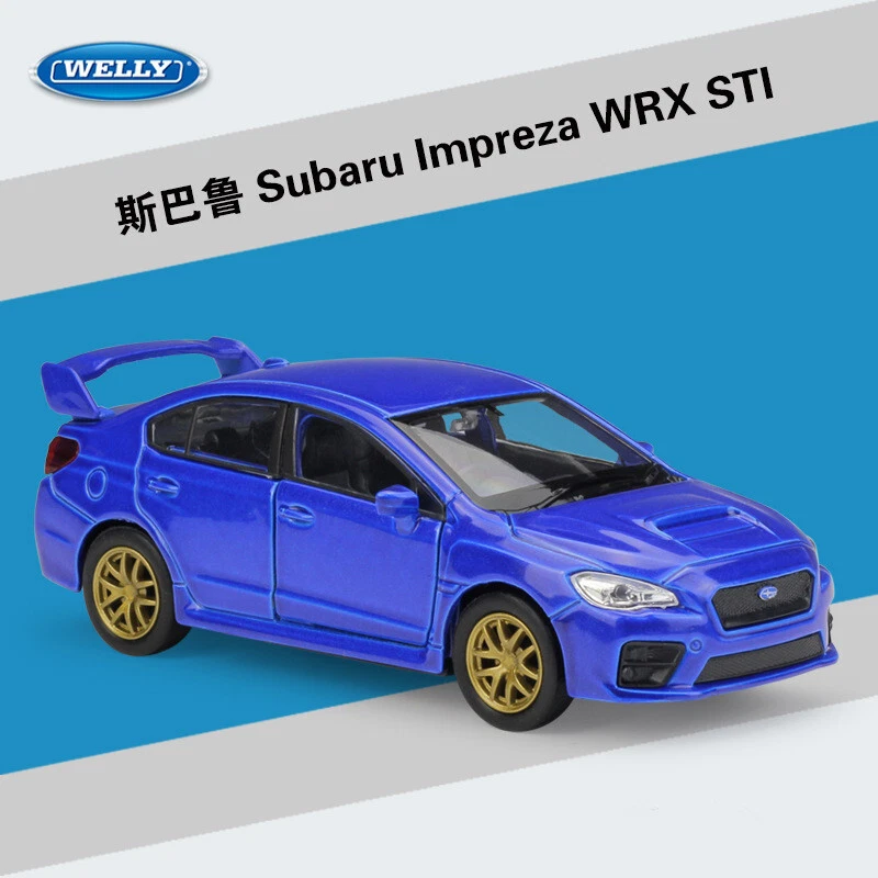 Welly 1:36 Subaru Impreza WRX STI Diecast Pullback Model Car Boy Toy - Image 1 of 4