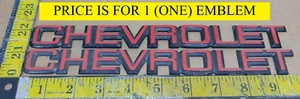 (1) CHEVY CAPRICE MONTE CARLO CIRCA '85 RED ON BLACK TRUNK EMBLEM 20260428 (5492 - Picture 1 of 9
