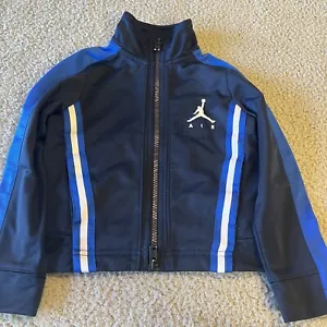 Air Jordan Tracksuit Jacket Boy 2T Toddler 1-2 Years Jumpman Blue Black Sweater - Picture 1 of 13