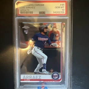 2019 Topps Chrom Update #45 Luis Arraez Rookie PSA 10 Zwillinge/Eltern - Bild 1 von 3