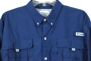 VTG Columbia PFG Men's L Performance Fishing Utility Nylon Outdoors Bahama Shirt - Picture 1 of 10