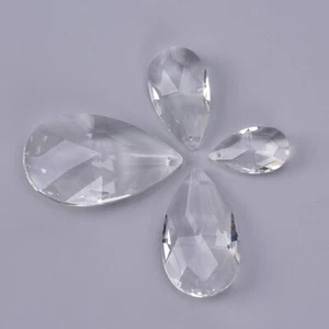 Clear Chandelier Glass Crystals Lamp Multi Faceted Bead Hanging Drops Pendan _xi - Picture 1 of 16
