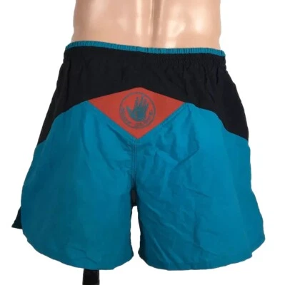 БИРЮЗОВЫЙ красный черный плавки винтажный тела перчатки 90-х пляж серфинга цвет блока размер XL - Изображение 1 из 4