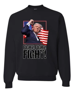 Sudadera Donald Trump Fight Fight Fight MAGA Assassination Attent cuello redondo - Imagen 1 de 12