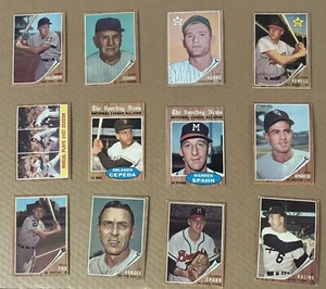 1962 Topps lot 31 Cards Ken Hubbs/Spahn/Killebrew/kaline/check lists/Red Sox ⚾️ - Picture 1 of 16