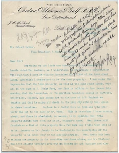 1903 Land Grants Properties AR Little Rock Island Railroad Arkansas - Foto 1 di 3