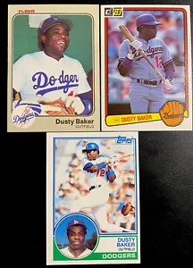 1983 Donruss/Fleer/topps Dusty Baker Los Angeles Dodgers NMMT “3pk #201-462-220 - Picture 1 of 2