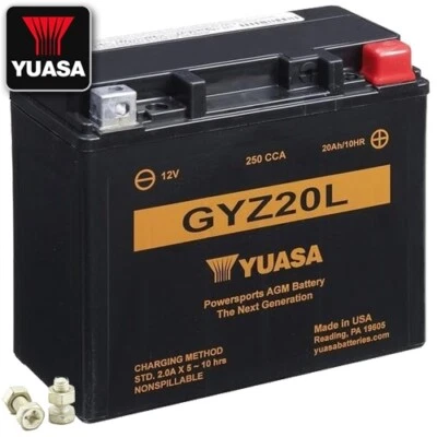 Motorcycle battery Yuasa GYZ20L (WC) AGM closed, 12V|20Ah|CCA:250A (175x87x1 - Image 1 of 3