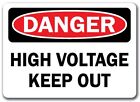 DANGER HIGH VOLTAGE Aluminum 8 x 12 Metal Novelty WARNING Sign