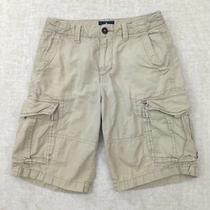American Eagle Longboard Cargo Shorts Mens 28 Ripstop Baggy Skate Khaki Y2K - Picture 1 of 15