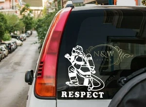 Firefighter Respect Vinyl Decal Sticker Kids Car Wall Window Laptop Computer - Picture 1 of 5