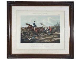 1859 Fores's National Sports Fuchs Jagdplatte 3 antik gerahmt gravierter Druck - Bild 1 von 16
