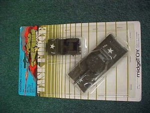 VINTAGE 1981 MIDGE TOY TANK AND JEEP STILL NEW ON CARD - Picture 1 of 4