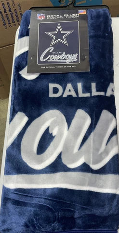 NFL Dallas Cowboys 50x60 Royal Plush Throw Blanket BRAND NEW Cover