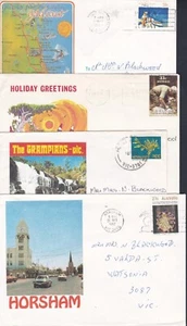 1970-80's SET OF 4 DECIMAL STAMP AUSTRALIAN GREETINGS SOUVENIR COVERS USED #N25 - Picture 1 of 4