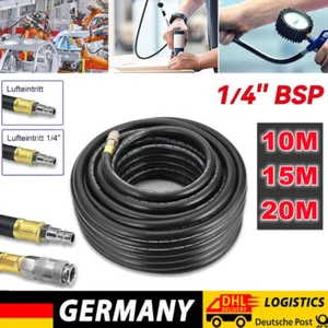 10/15/20m Gummi Druckluftschlauch Pressluftschlauch 10x17mm Kupplungen Druckluft - Bild 1 von 11