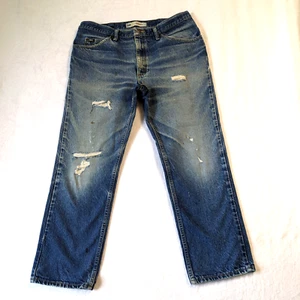 Lee Distressed Regular Fit Jeans Straight Leg Herren 36x29 Faded Workwear - LESEN - Bild 1 von 11
