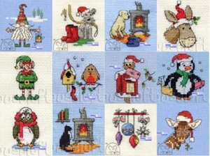Mouseloft - Christmas Range Mini Cross Stitch Card Kits #1 - 3 OR MORE - 15% OFF - Picture 1 of 30