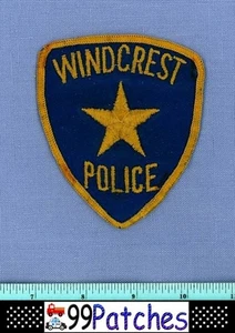 WINDCREST (Old Vintage) TEXAS Police Shoulder Patch STAR CHEESECLOTH 8I - Picture 1 of 2