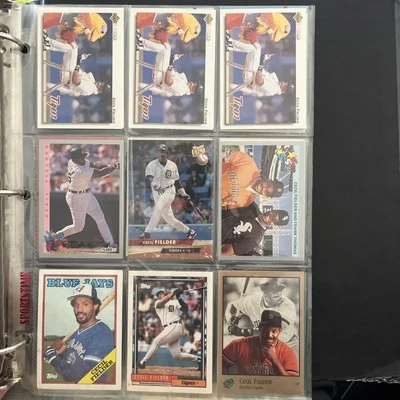 13 Cecil Fielder Baseball Cards UpperDeck, Fleer, Topps, Studio, Classic, Donrus - Image 1 of 4