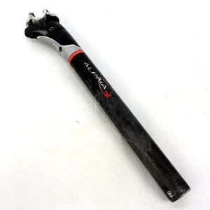 ALPHA Q CARBON SEATPOST 380mm Length 31.6mm Diameter 193g Black True Temper - Picture 1 of 2