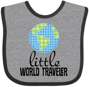 Babero de bebé Inktastic Little World Traveler viaje viaje verano crucero Hws - Imagen 1 de 8