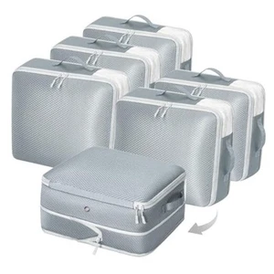Clothes Storage Bag 6 Pack, 19L Compression Storage Bags for M x 6 Gray - Picture 1 of 7
