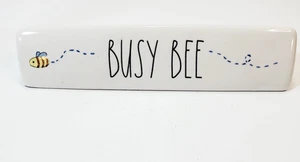Rae Dunn Artisan Collection BUSY BEE Büroschild Schreibtisch Plakette Dekor Keramik - Bild 1 von 7