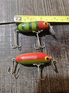 2 Rinehart Jinx Vintage Metal Lipped Plastic Crankbait Fishing Lure - Picture 1 of 6