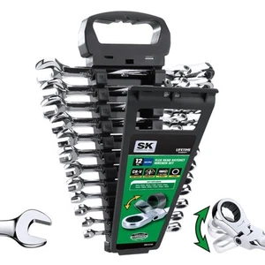 Flex-Head Ratcheting Wrench Set, Combination Wrench Set, 12-Piece, Metric 8 t... - Picture 1 of 9