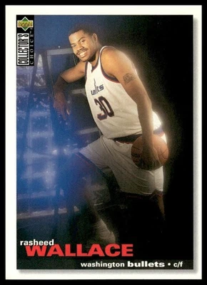 Rasheed Wallace Rookie RC 1995-96 Collector's Choice #239 Washington Bullets - Image 1 of 2