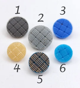 Auswahl: Antike Porzellan Knöpfe ~ Muster #8 kariert ~ 2-fach eingelegt Selbstschaft - Bild 1 von 9